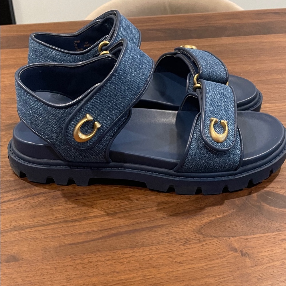 Coach Brynn Sandals in Blue - Picture 6 of 7